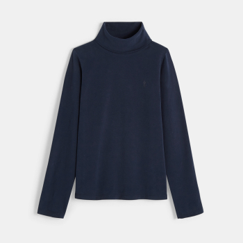 تي شيرت سادة مع ياقة مبرومة